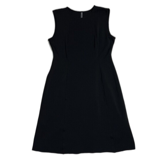 Josh Goot Little Black Dress Women's L Sheath Italian Fabric Stretchy Raw Hem - Picture 1 of 14
